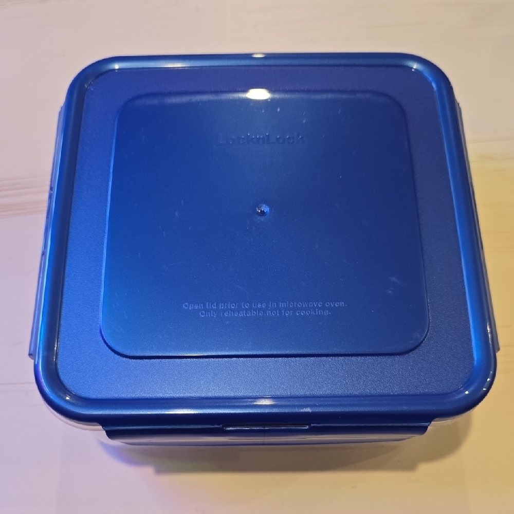 New 4 LocknLock Blue w/lid 4 Sizes Food Storage Container